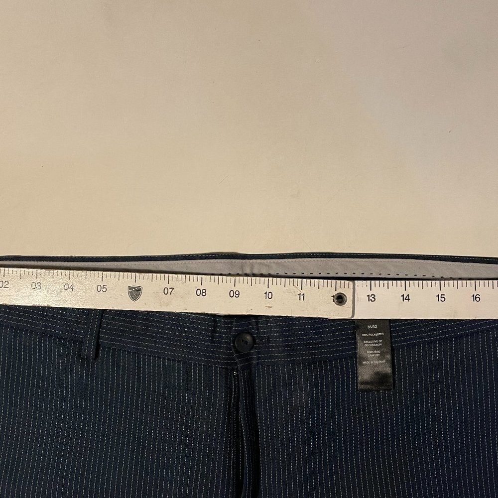 Greg Norman Pinstripe Golf Pants - Size 36x32, Navy